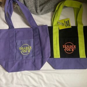 Trader Joe's Purple and Black Tote Bags